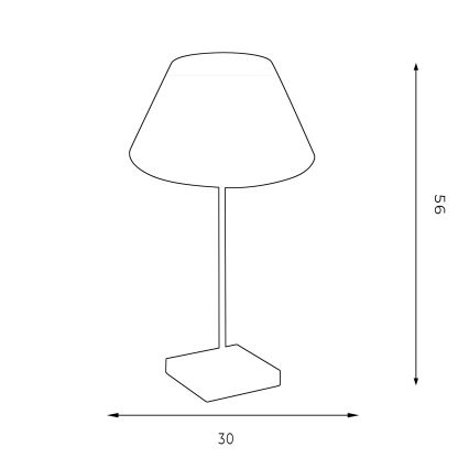 Asztali lámpa USB konnektorral 1xE27/60W/230V fekete