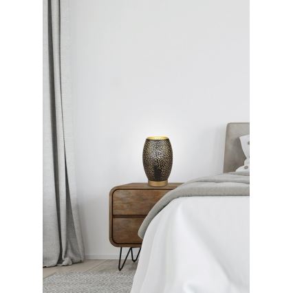 Asztali lámpa Venus 1xE27/60W/230V fekete/arany