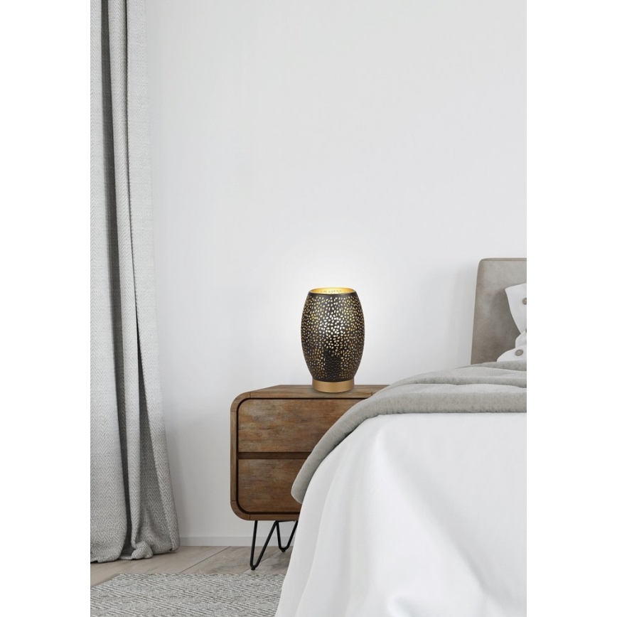 Asztali lámpa Venus 1xE27/60W/230V fekete/arany