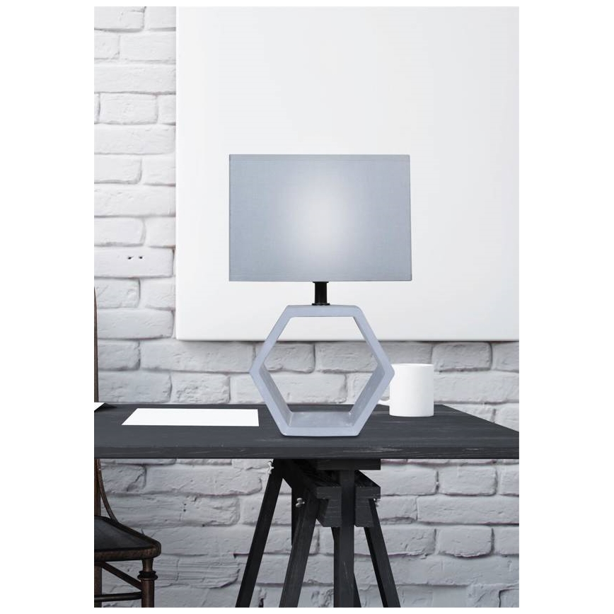 Asztali lámpa VIDAL 1xE27/40W/230V szürke