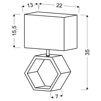 Asztali lámpa VIDAL 1xE27/40W/230V szürke
