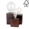 Asztali lámpa VINCENT 3xE27/15W/230V - FSC minősítéssel
