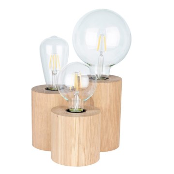 Asztali lámpa VINCENT 3xE27/15W/230V tölgy