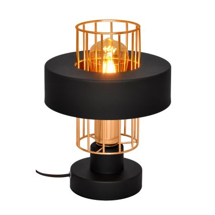 Asztali lámpa VOLTA 1xE27/15W/230V fekete/arany