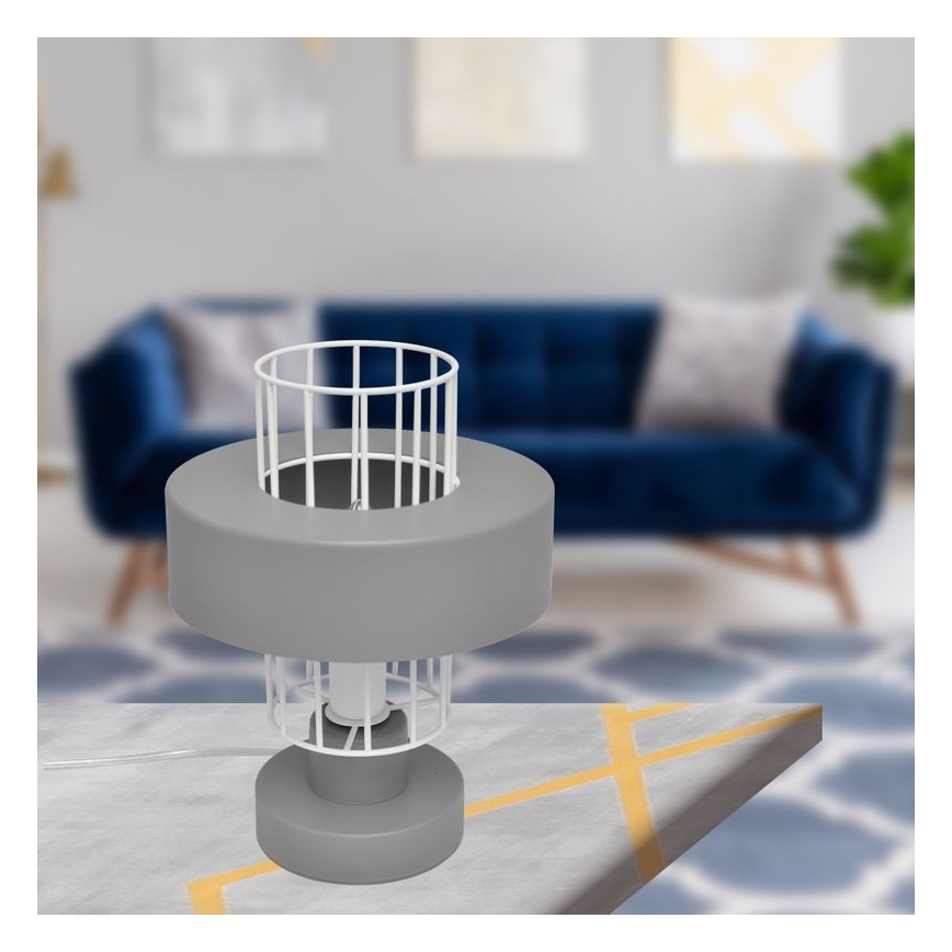 Asztali lámpa VOLTA 1xE27/15W/230V szürke