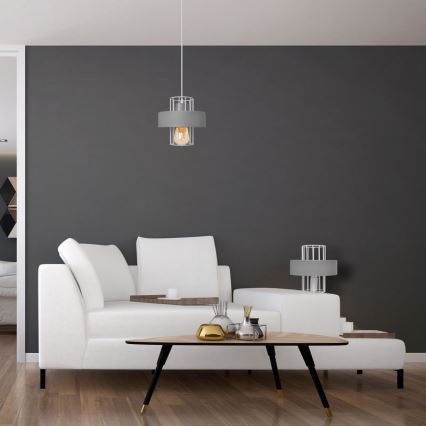 Asztali lámpa VOLTA 1xE27/15W/230V szürke