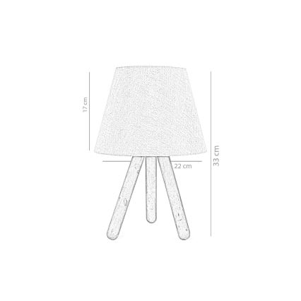 Asztali lámpa WOOD 1xE27/60W/230V rózsaszín