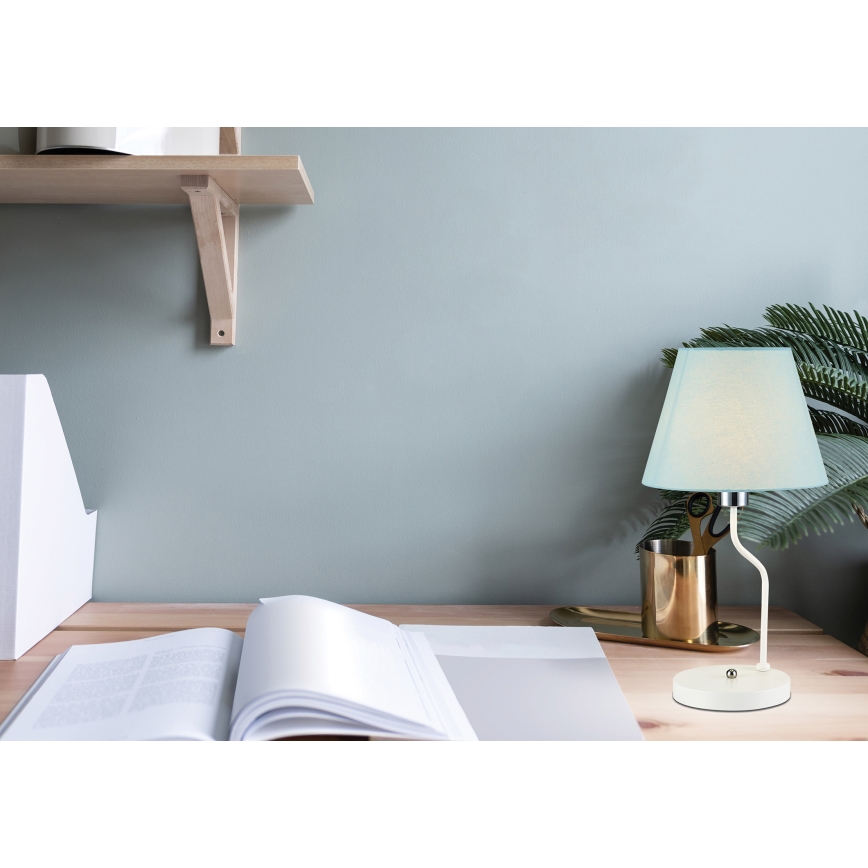 Asztali lámpa YORK 1xE14/60W/230V fehér/kék