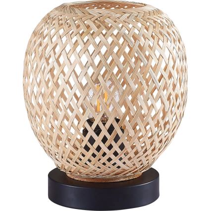 Asztali lámpa ZANZIBAR 1xE27/20W/230V átm. 18 cm bambusz