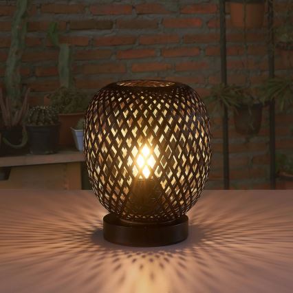 Asztali lámpa ZANZIBAR 1xE27/20W/230V átm. 18 cm bambusz