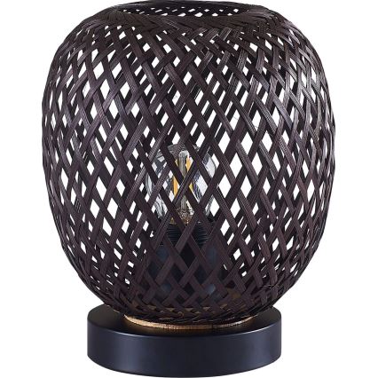 Asztali lámpa ZANZIBAR 1xE27/20W/230V átm. 18 cm bambusz