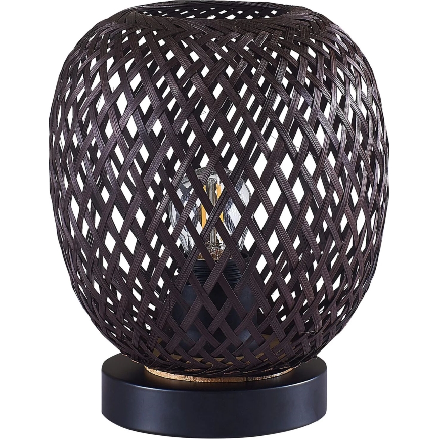 Asztali lámpa ZANZIBAR 1xE27/20W/230V átm. 18 cm bambusz