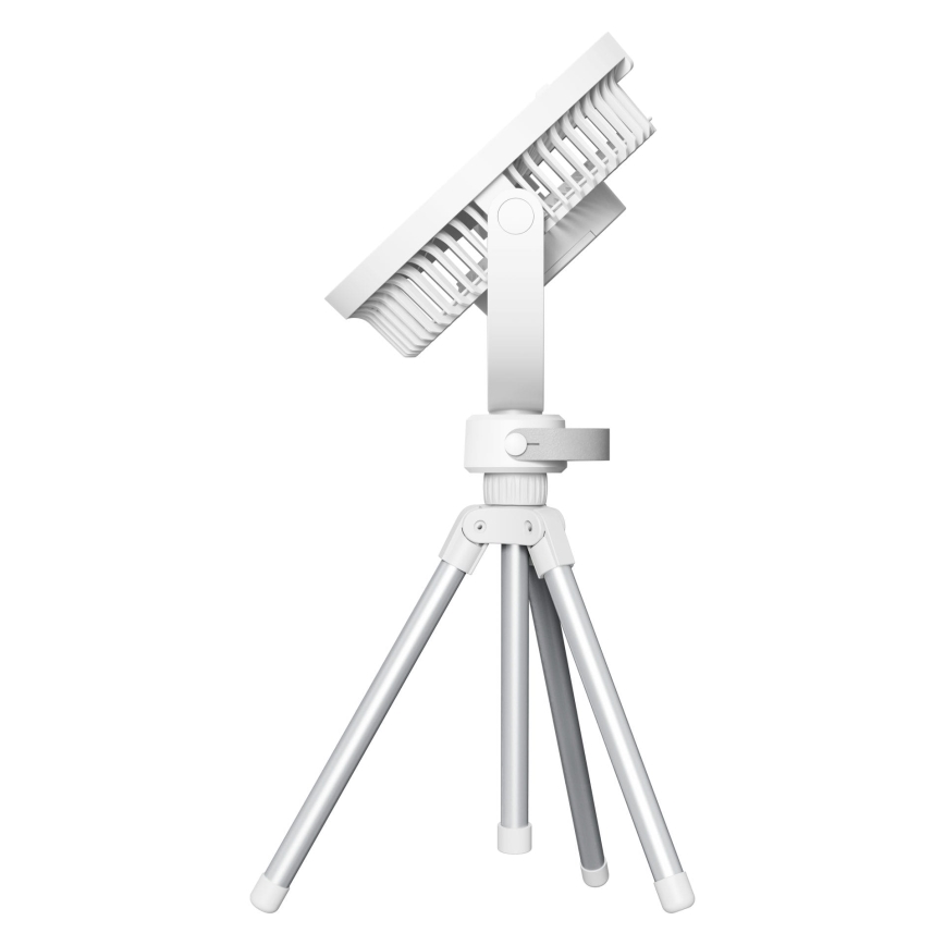 Asztali tölthető ventilátor LED világítással 8W/3,7V 2400 mAh fehér