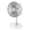 Asztali újratölthető ventilátor LED-lámpával, 3000 mAh / 3,7 V, USB-C