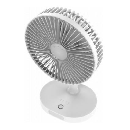 Asztali újratölthető ventilátor LED-lámpával, 3000 mAh / 3,7 V, USB-C