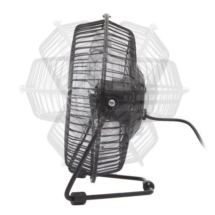 Asztali ventilátor 1,75 W/5 V USB, Ø 18 cm, fekete