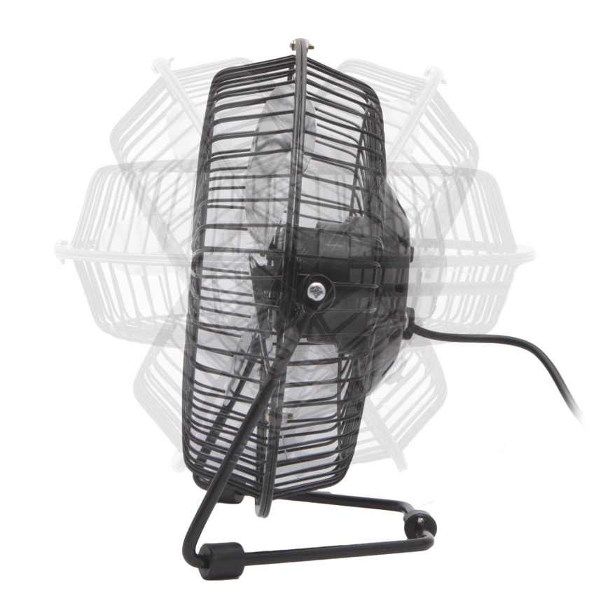 Asztali ventilátor 1,75 W/5 V USB, Ø 18 cm, fekete