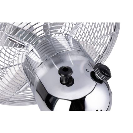 Asztali ventilátor 35W/230V á. 30 cm fényes króm