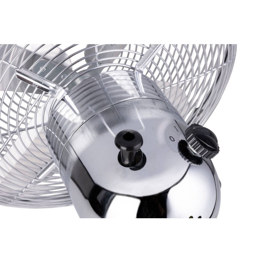 Asztali ventilátor 35W/230V á. 30 cm fényes króm