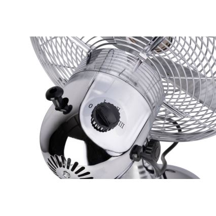 Asztali ventilátor 35W/230V á. 30 cm fényes króm