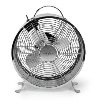Asztali ventilátor RETRO 20W/230V matt króm ø25 cm