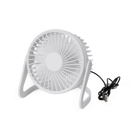 Asztali ventilátor USB, átmérő 15 cm, fehér