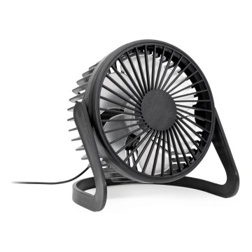 Asztali ventilátor USB, átmérő 15 cm, fekete