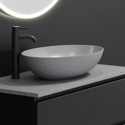 Asztallapra szerelhető mosdó OLSBORG 60x40,5 cm beton/szürke
