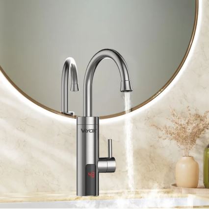 Átfolyós vízmelegítő LED kijelzővel 3000W/230V IPX4 rozsdamentes