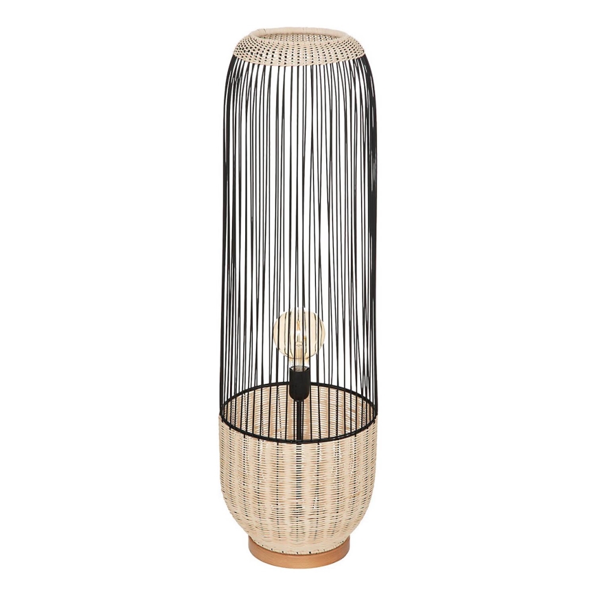 Atmosphera - Állólámpa ANEA 1xE27/40W/230V rattan/bükkfa