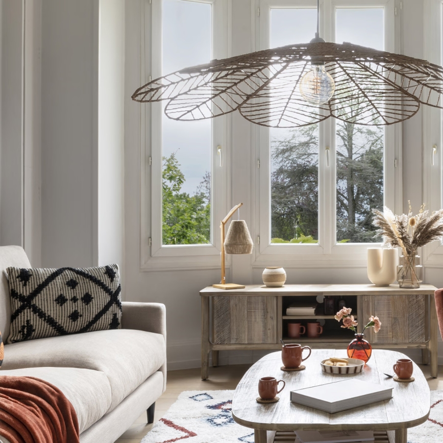 Atmosphera - Asztali lámpa KARLA 1xE27/40W/230V bambusz