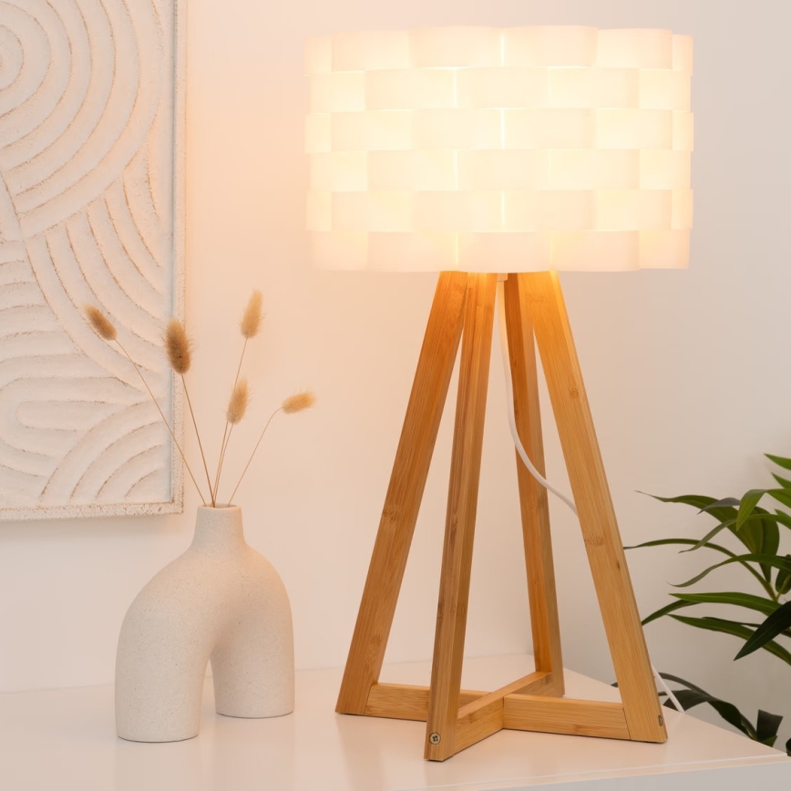 Atmosphera - Asztali lámpa MOKI 1xE14/40W/230V bambusz