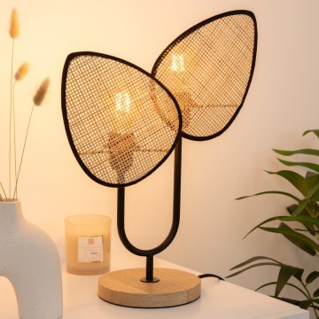 Atmosphera - Asztali lámpa OLME 2xE27/40W/230V rattan