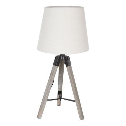 Atmosphera - Asztali lámpa RUNO 1xE27/25W/230V fa/fehér