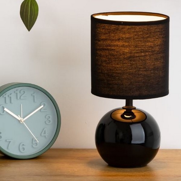 Atmosphera - Asztali lámpa TIMÉO 1xE14/60W/230V fényes fekete