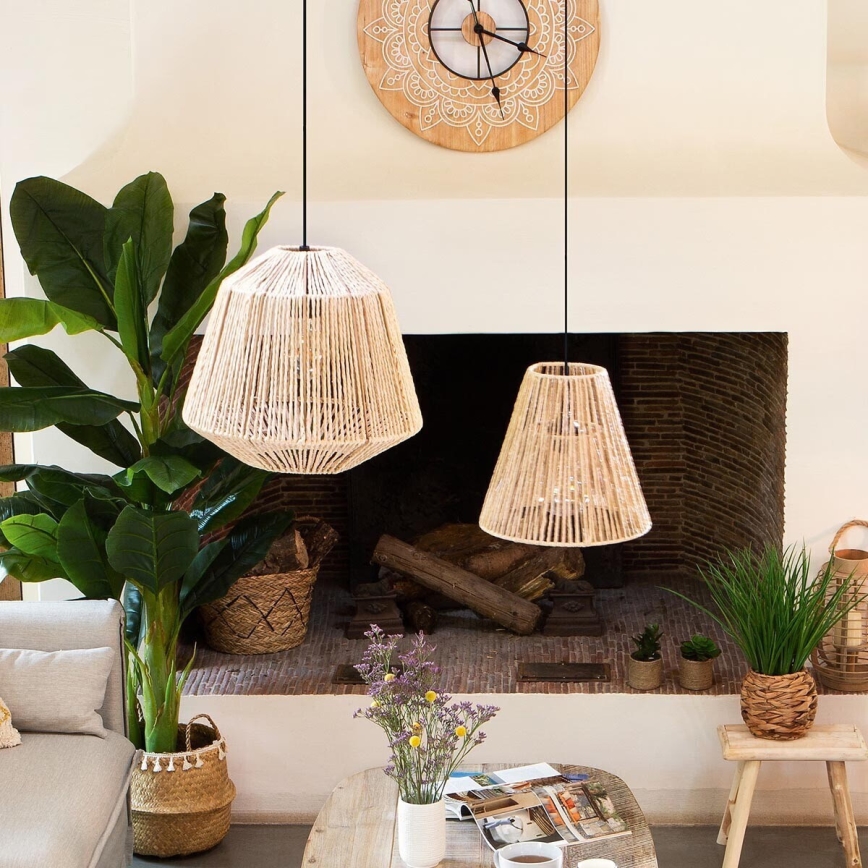 Atmosphera - Csillár zsinóron GIADA 1xE27/40W/230V juta