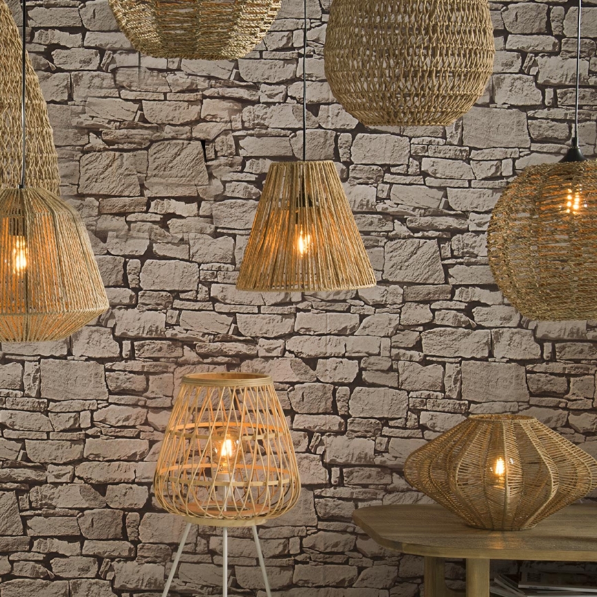 Atmosphera - Csillár zsinóron GIADA 1xE27/40W/230V juta