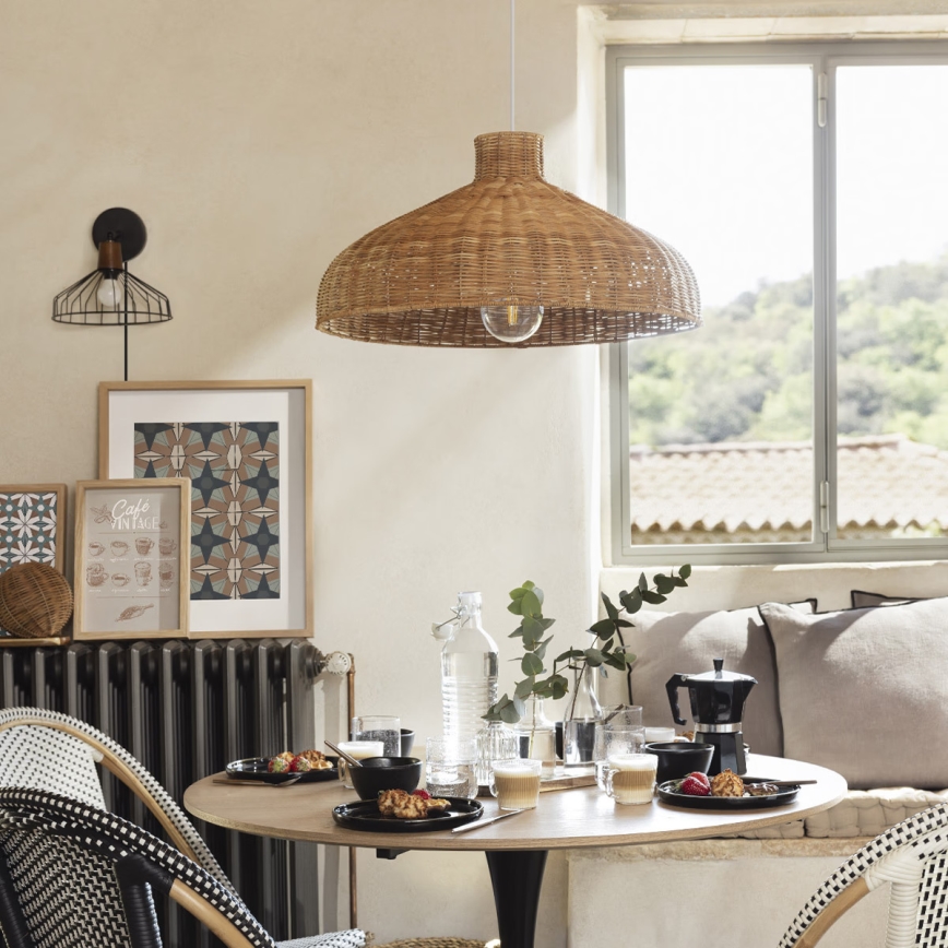 Atmosphera - Csillár zsinóron ORI 1xE27/40W/230V rattan