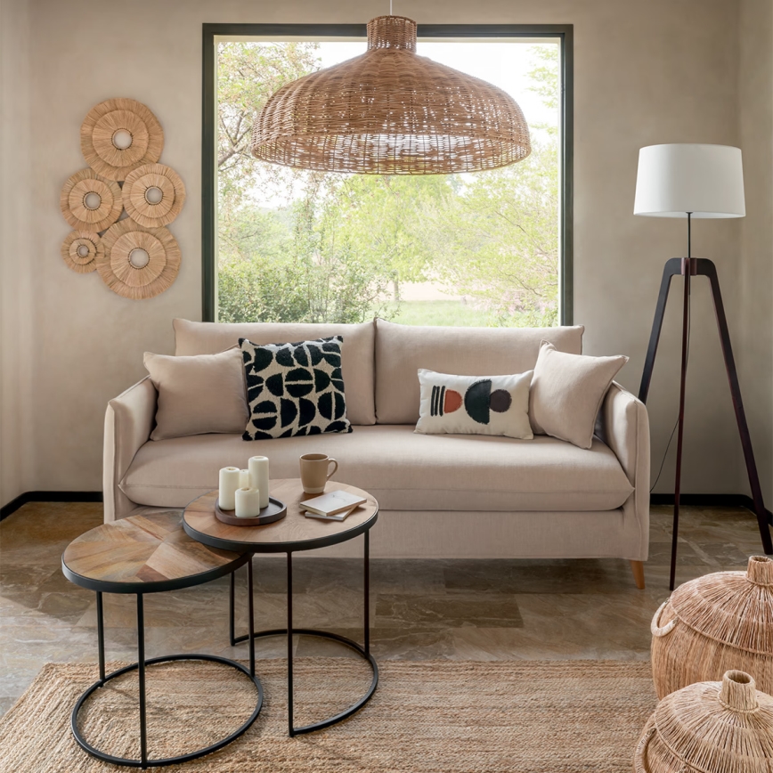 Atmosphera - Csillár zsinóron ORI 1xE27/40W/230V rattan