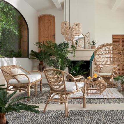 Atmosphera - Csillár zsinóron RAAHE 1xE27/40W/230V juta