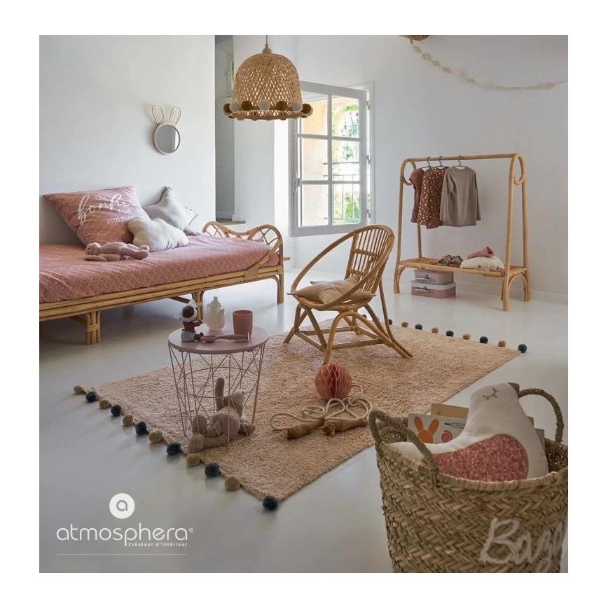 Atmosphera - Gyerek falitükör RABBIT 37x24 cm bambusz