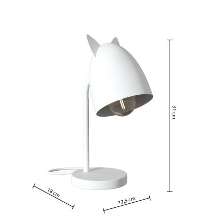 Atmosphera - Gyerekszobai asztali lámpa OREILLES 1xE14/40W/230V fehér