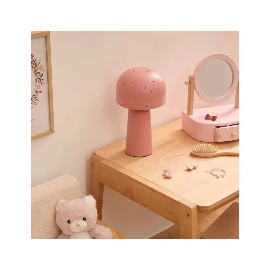 Atmosphera - Gyermek asztali lámpa STARRY MUSHROOM 1xE14/25W/230V rózsaszín