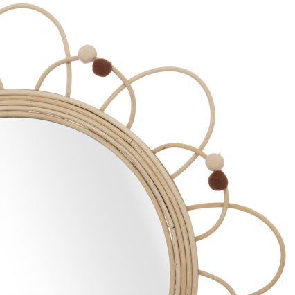 Atmosphera - Gyermek falitükör CAMPAIN átm. 38 cm rattan
