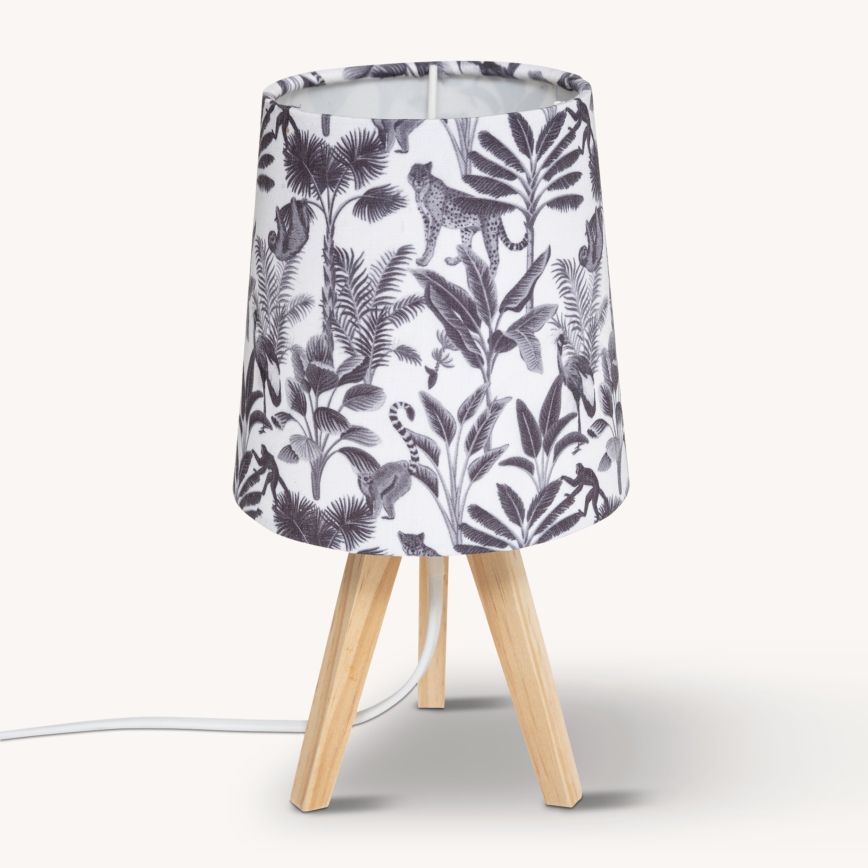 Atmosphera - JUNGLE asztali lámpa 1xE14/25W/230V, fenyő