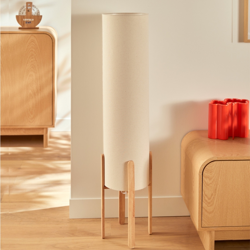 Atmosphera - KEYAH állólámpa 1xE27/25W/230V kaucsukfából