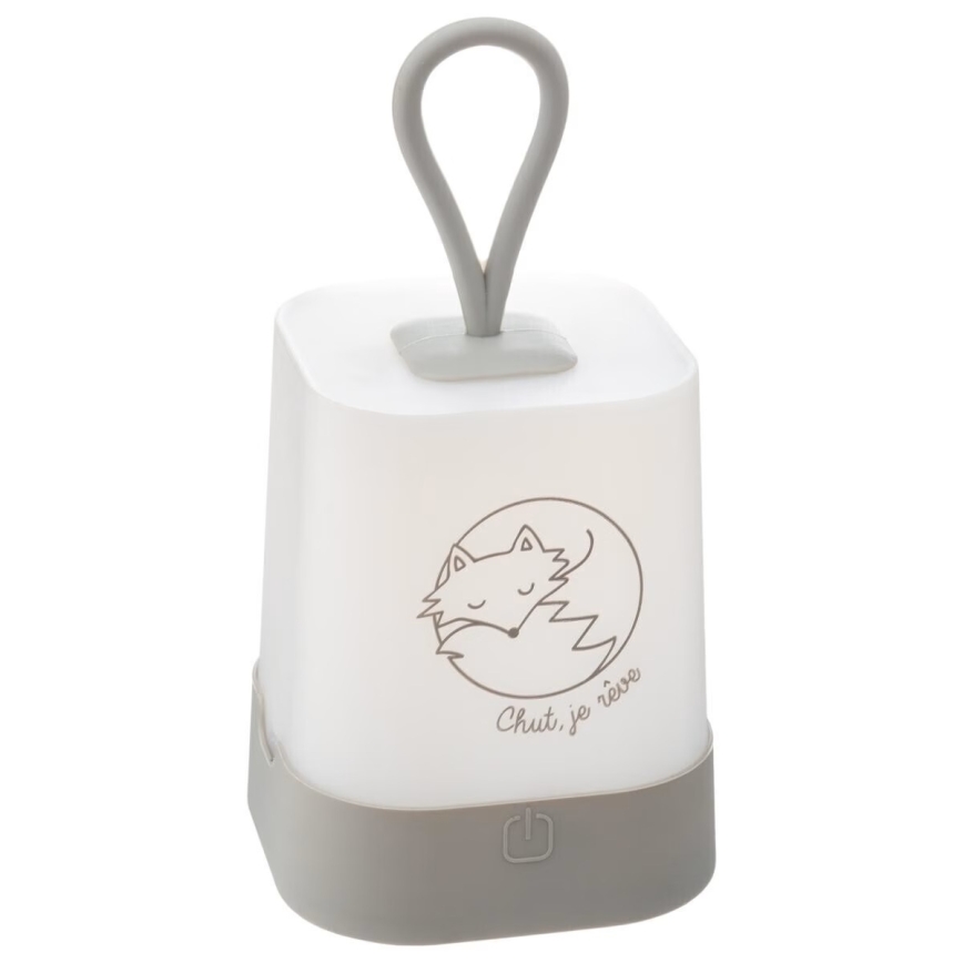 Atmosphera - LED érintésérzékelős, újratölthető gyerek éjjeli lámpa RABBIT LED/3,7V 1200 mAh szürke