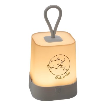 Atmosphera - LED érintésérzékelős, újratölthető gyerek éjjeli lámpa RABBIT LED/3,7V 1200 mAh szürke