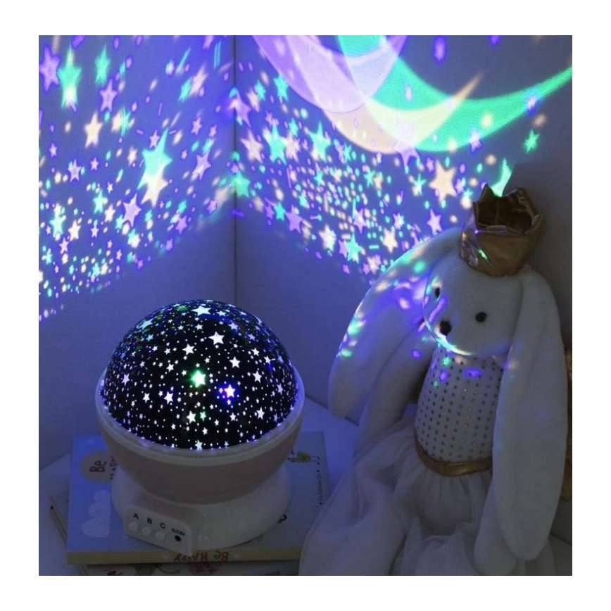 Atmosphera - LED gyerek projektor 3xAA rózsaszín