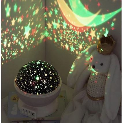 Atmosphera - LED gyerek projektor 3xAA rózsaszín